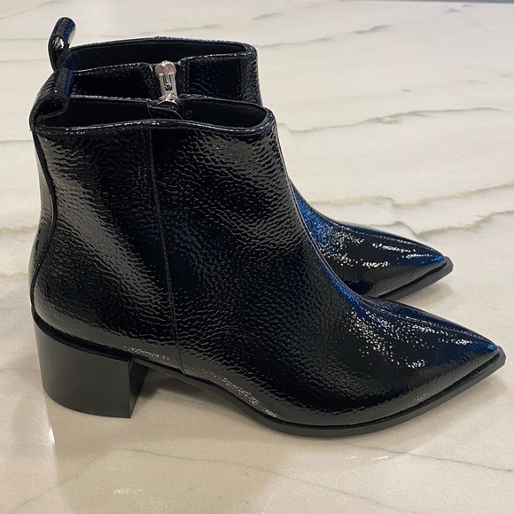 Everlane Shoes - Everlane Boots size 6.5 Black Patent Leather Pointed Toe